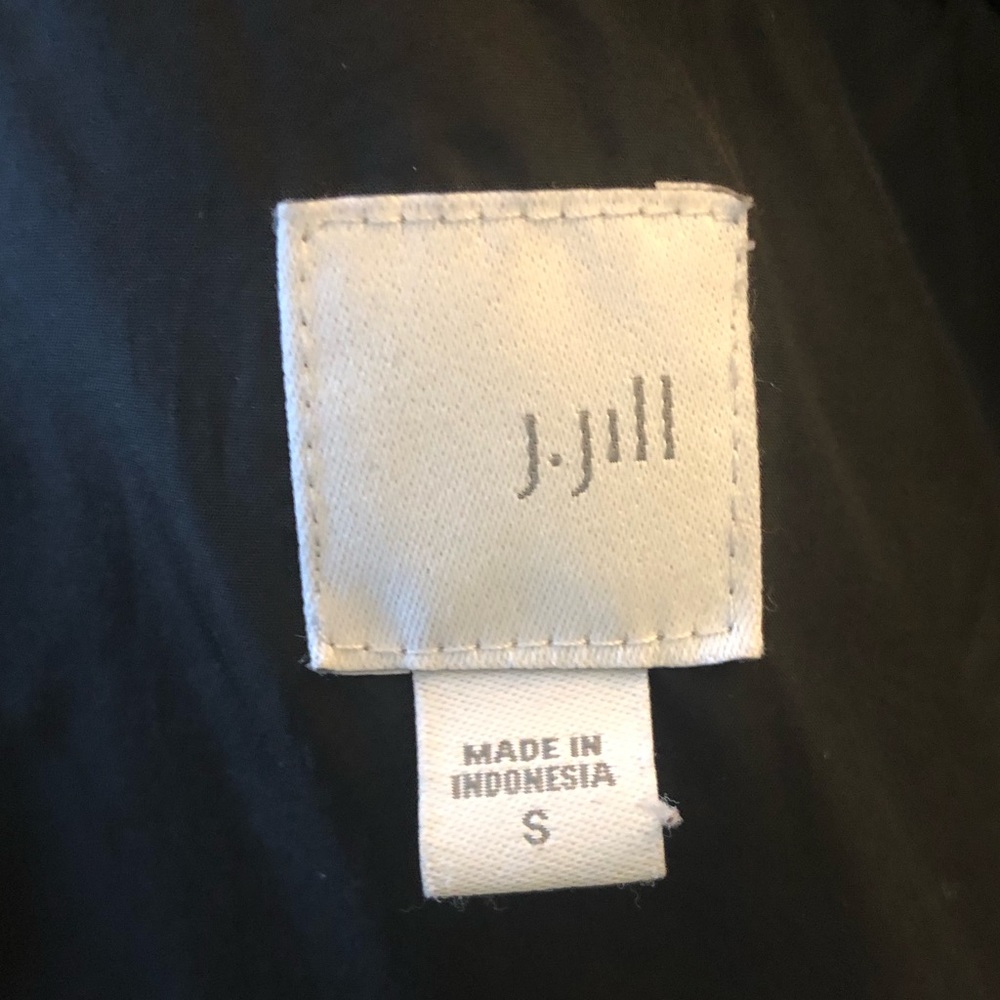 J. Jill  Black Puffer Coat Mid Length Small - Picture 7 of 7